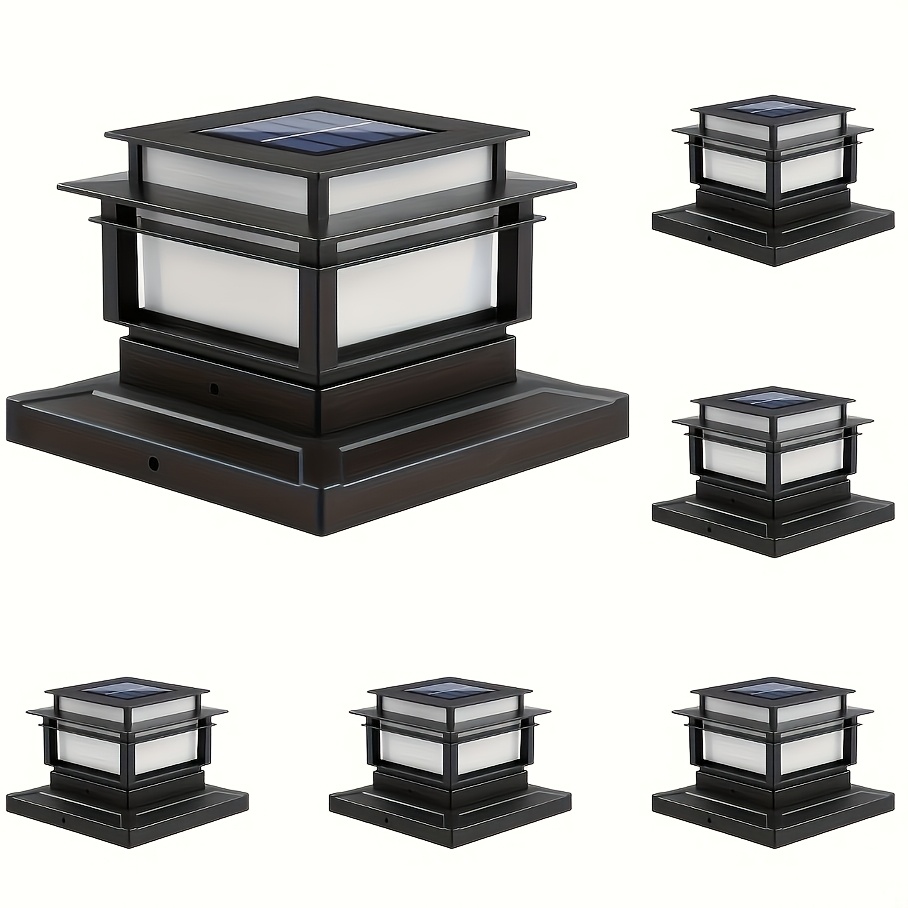 6pcs Outdoor Solar Post Light, Automatic Induction Led Fence Cap Light, Suitable For , Courtyards, , And Backyards