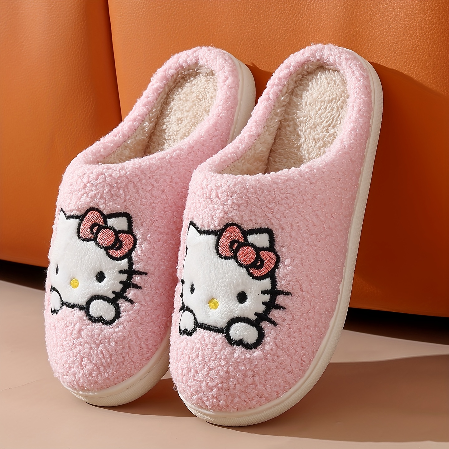   womens plush winter slippers cute   on home shoes eva thick sole with fleece soft lining and kitty   suitable for indoor wear women shoes