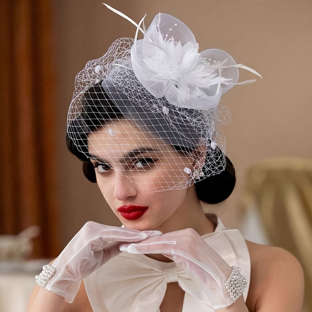 1pc fascinators hats 20s 50s hat pillbox hat tea party  display picture 2