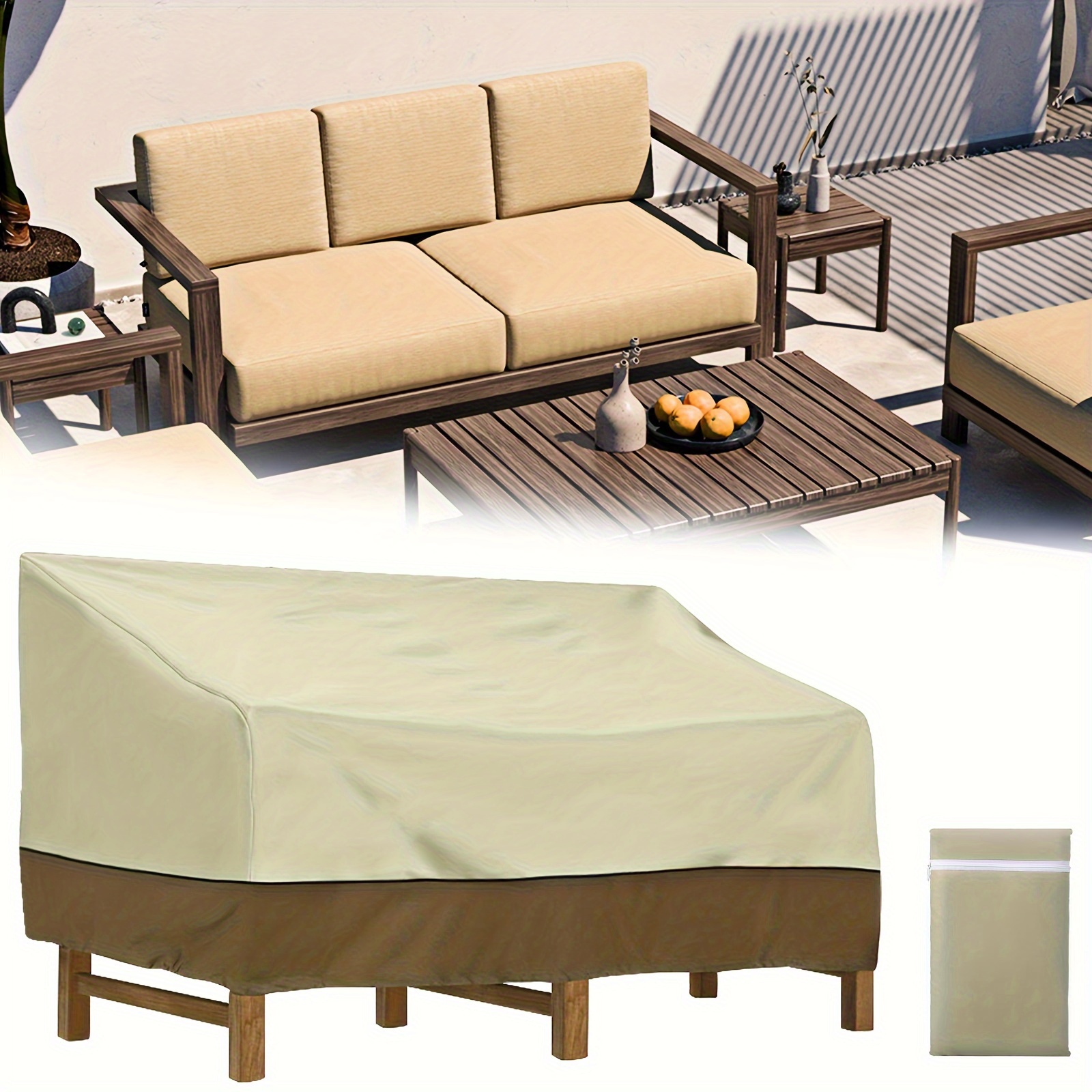 

Heavy Duty Patio Loveseat Cover, Waterproof Outdoor Bench Cover, Protect Your Garden Bench From Wind, Rain, Uv Rays