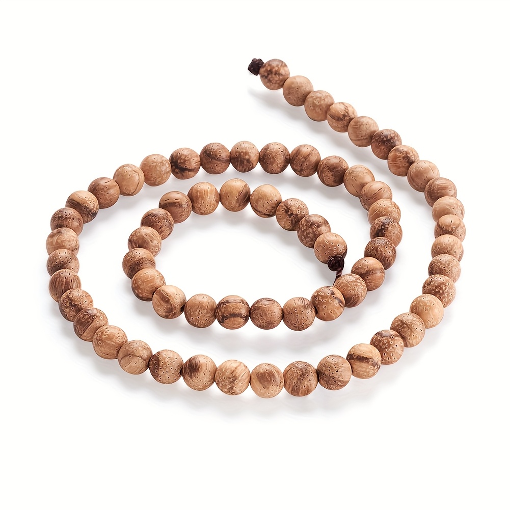 Wood Round Beads, 5 Strand for DIY Jewelry Making