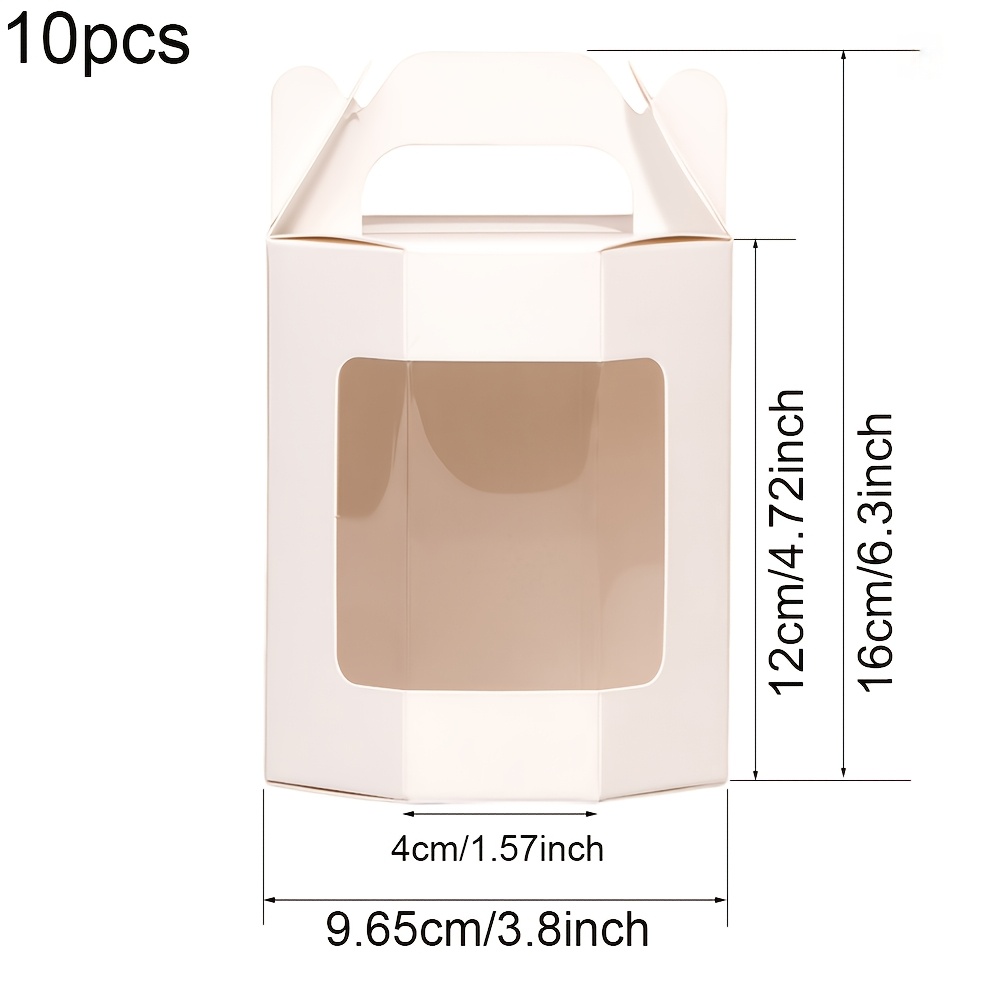 TEMU Gift For Her/him 10pcs/pack Simple Figurine Packaging Box, New Windowed Party Gift Box Packaging, Suitable For Holiday Party Gift Boxes, Wedding