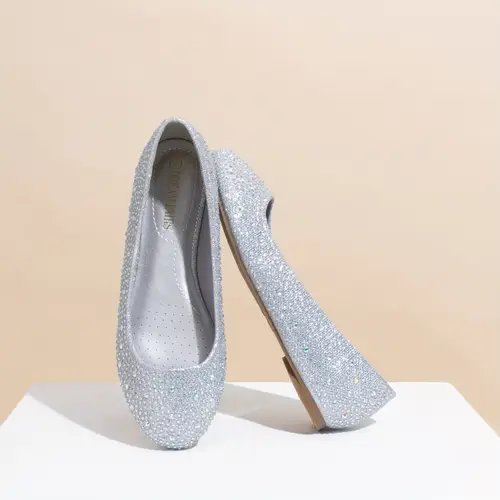 womens ballet flats elegant black slip on shoes with sparkling comfortable tpr sole pointed toe casual attire or special occasions special occasion footwear sleek black flats embellishments