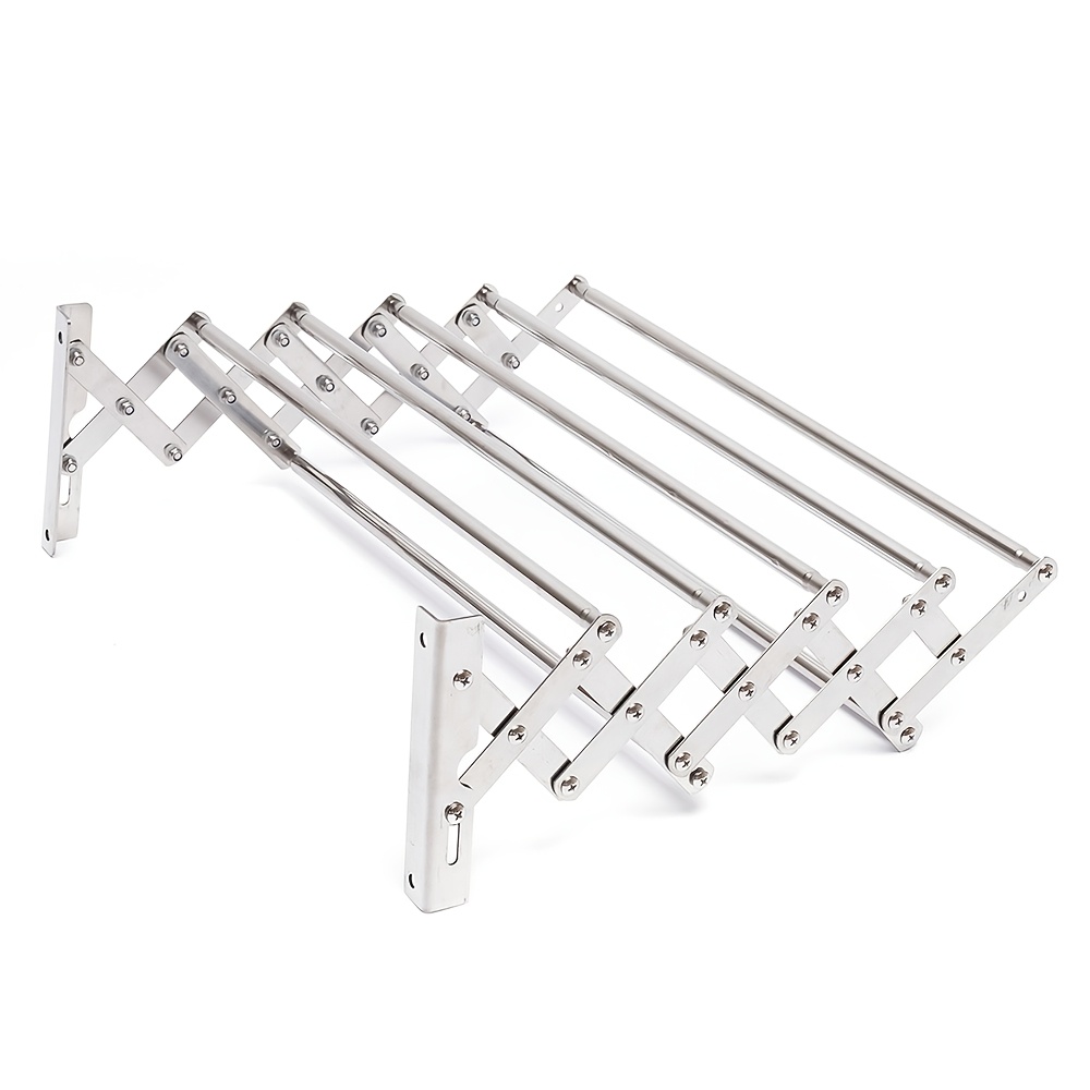 

Adjustable Multifunctional Creative Stainless Steel Folding Telescopic Towel Rack Shelf Towel Storage Rack 42~80cm