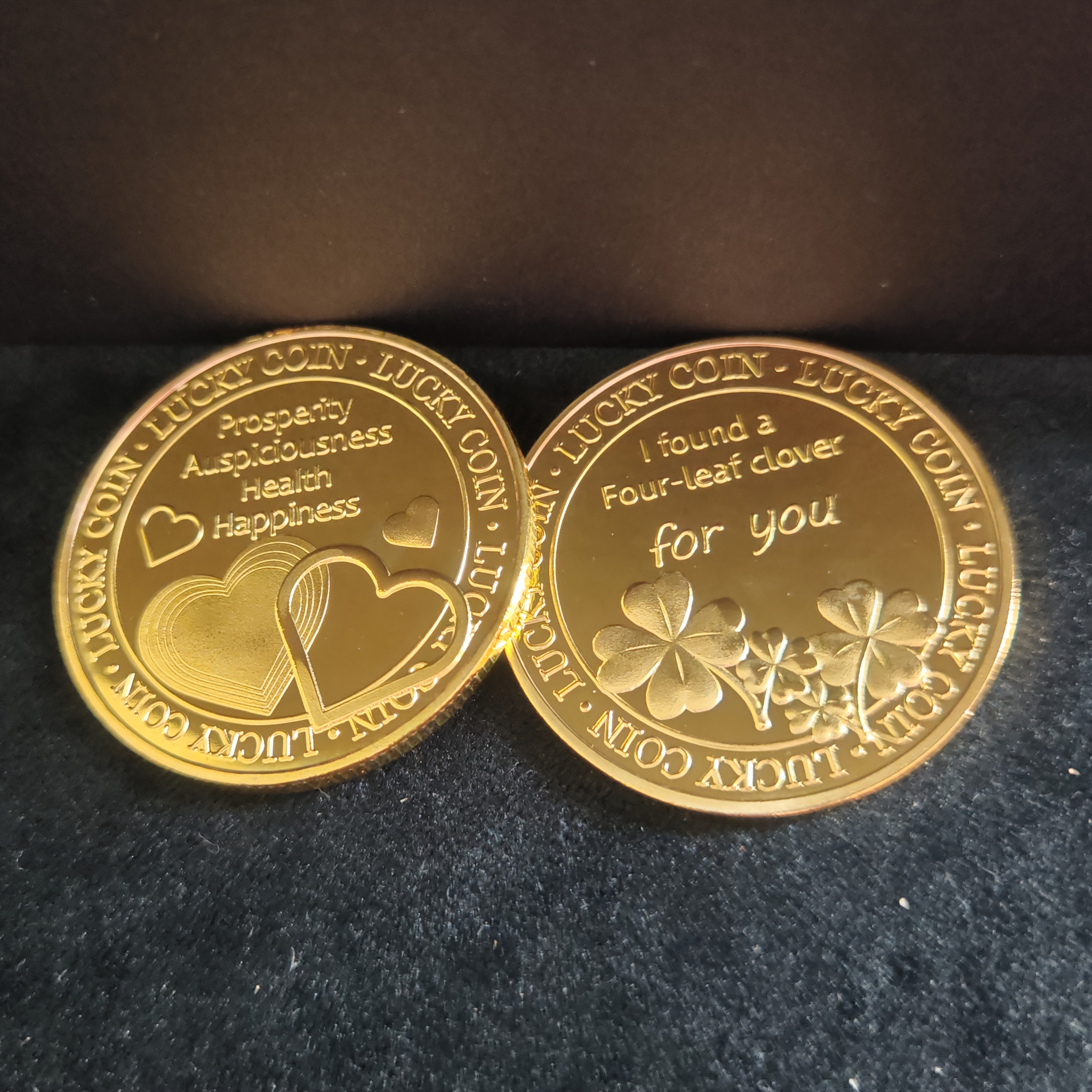 레플리카 코인 러브 럭키 클로버 메탈 기념 주화 소품 선물용
