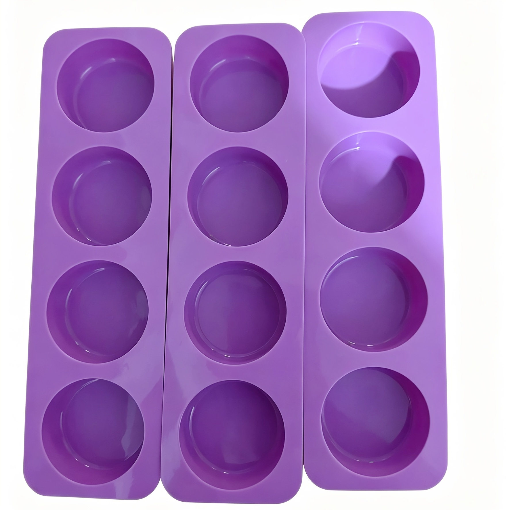 TEMU Set di 3 stampi rotondi in silicone per , stampi rotondi in silicone per la produzione di , stampo in silicone, stampo per a per , candele,