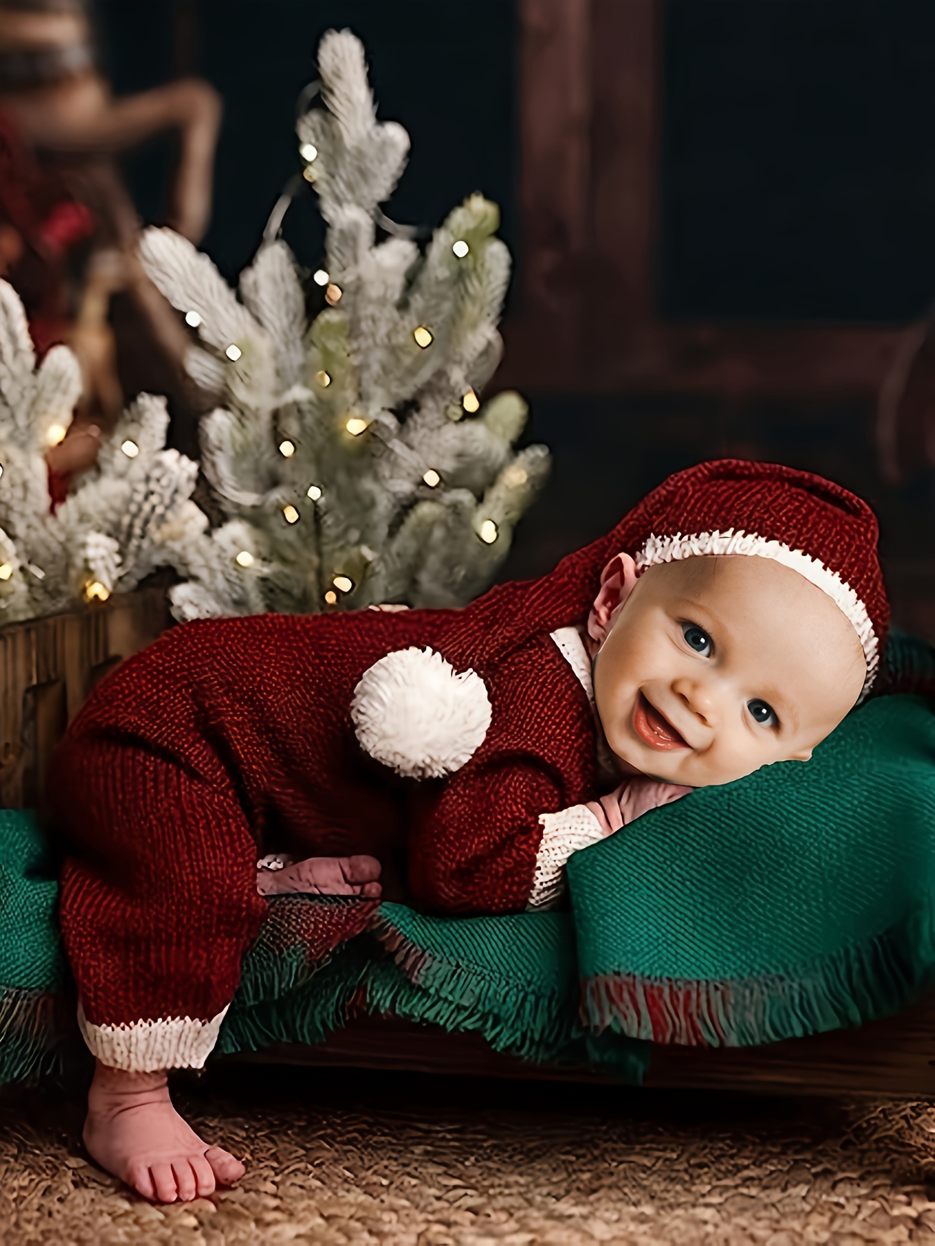 2024 Newborn Teddy mohair romper Photography Set