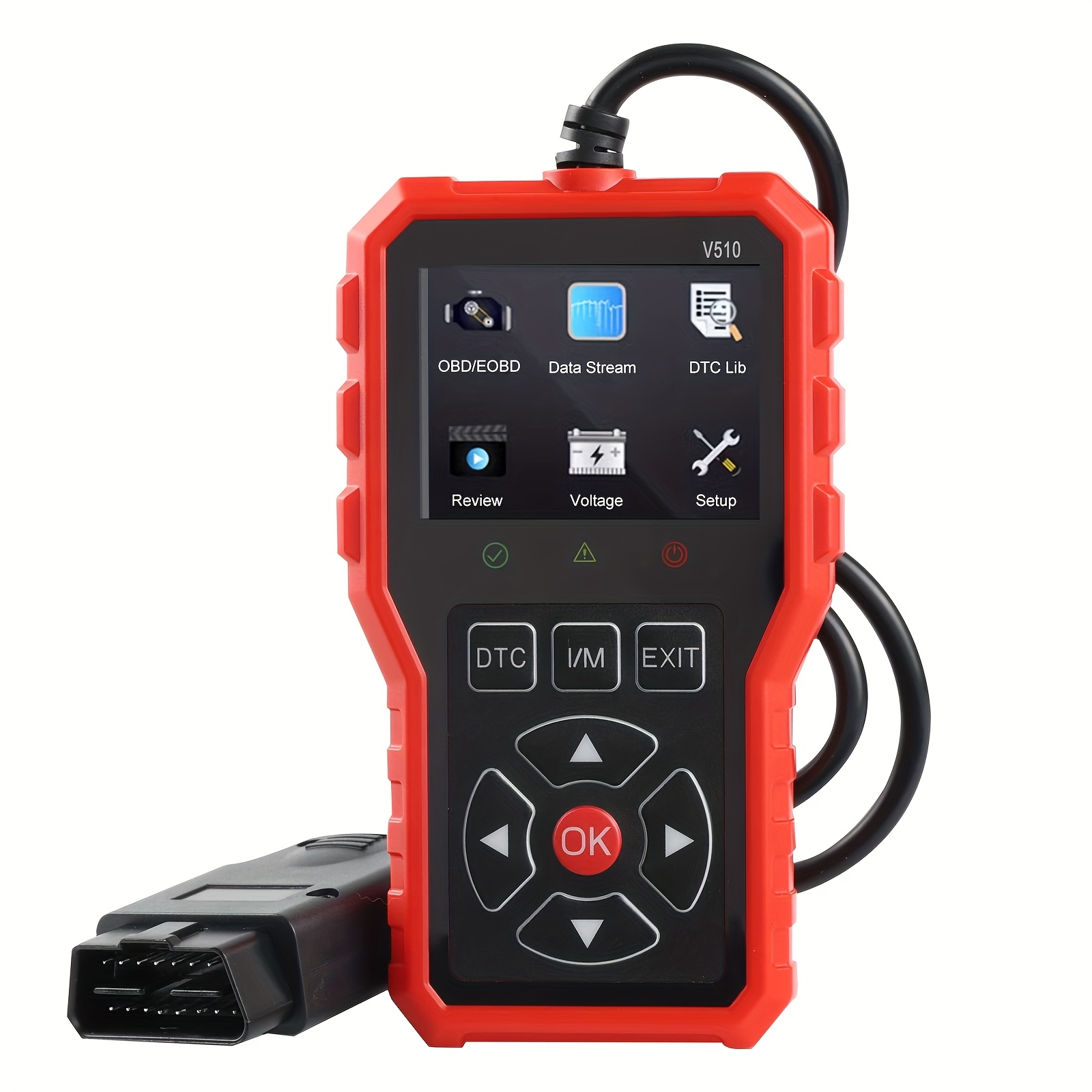 TEMU 2025 Car Scanner, V510 Upgraded Version, Reader Engine Fault Code Scanner Diagnostic Tool For All Obd Ii Cars , Without Battery
