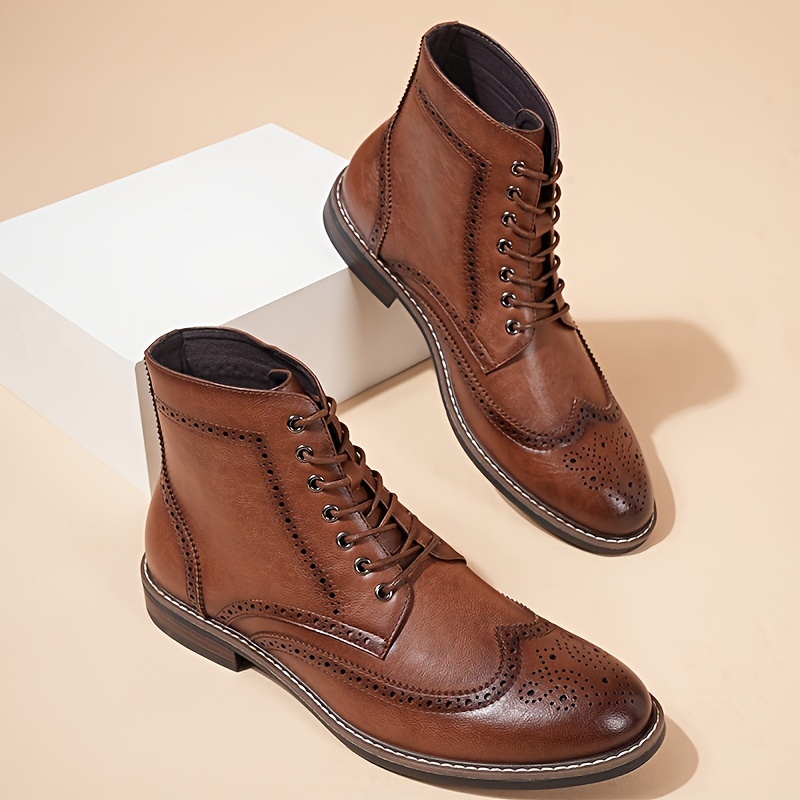 botas oxford derby wingtip hombre diseño brogue Temu Uruguay