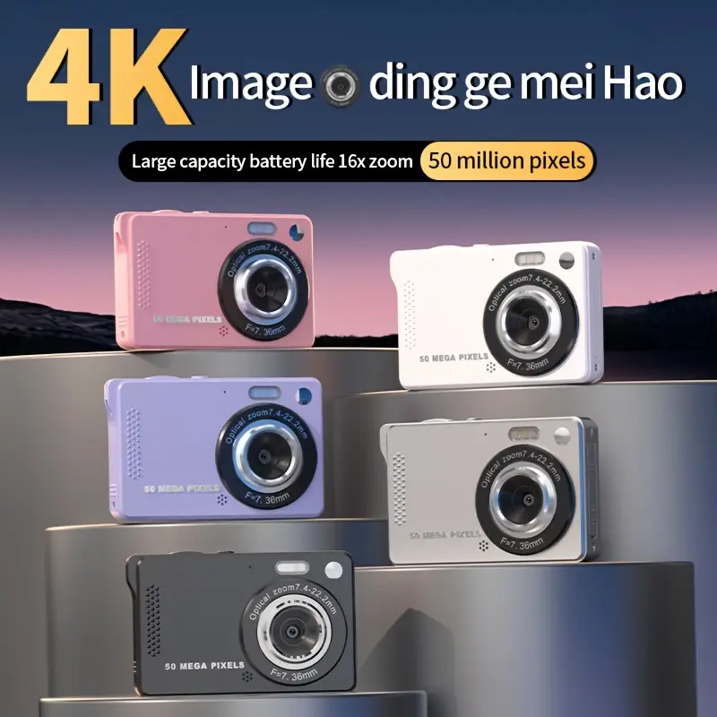 dual lens digital camera 2 4 large screen ccd sensor manual exposure 720p video personalized modes perfect gift details 0