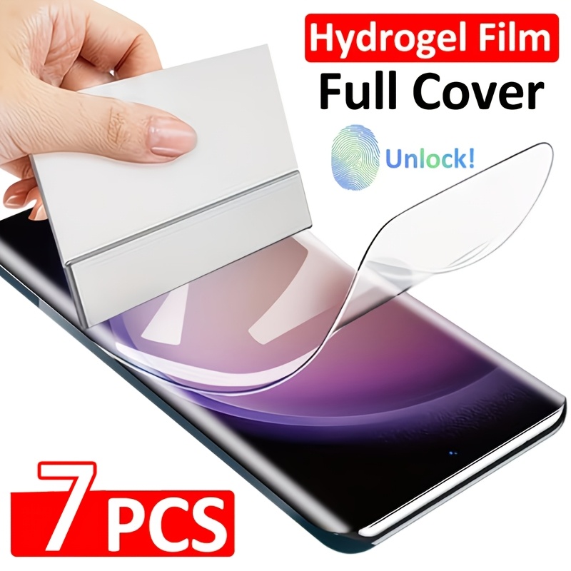TEMU 7pcs High- Hydrogel Film, Suitable For Galaxy S26 Ultra/s26 Plus/s26/s25 Ultra/s 24ultra/s23/s22/s21/ Plus/ Fe/edge , Scratch-resistant, Full