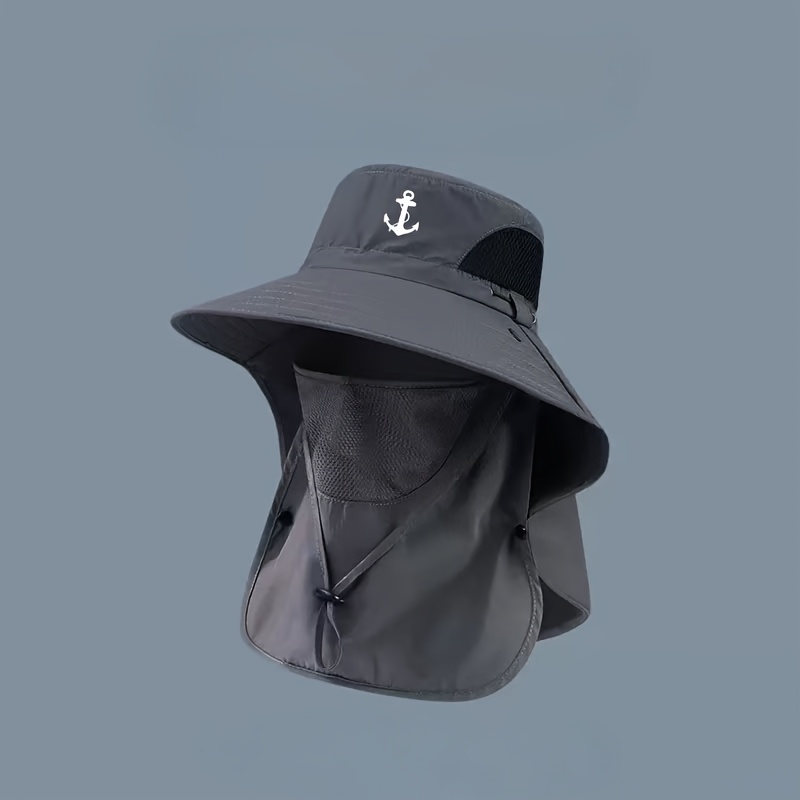 TEMU Men's Fishing Hat With Pvc Coating Suitable For Outdoor, Boating & Fishing - Soft & Flexible Dual Texture, & Balance, Pvc-coated For Durability,