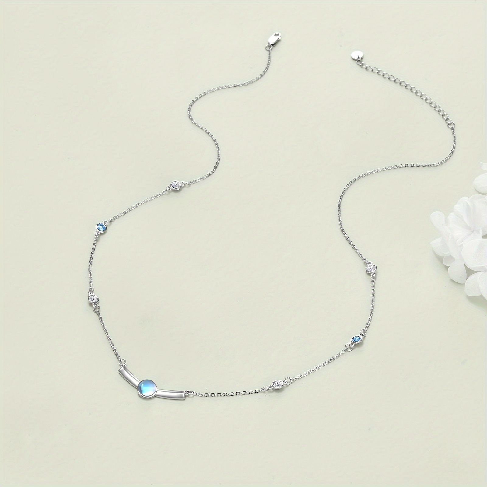 Moonstone Necklace 925 Sterling Silver Pendant