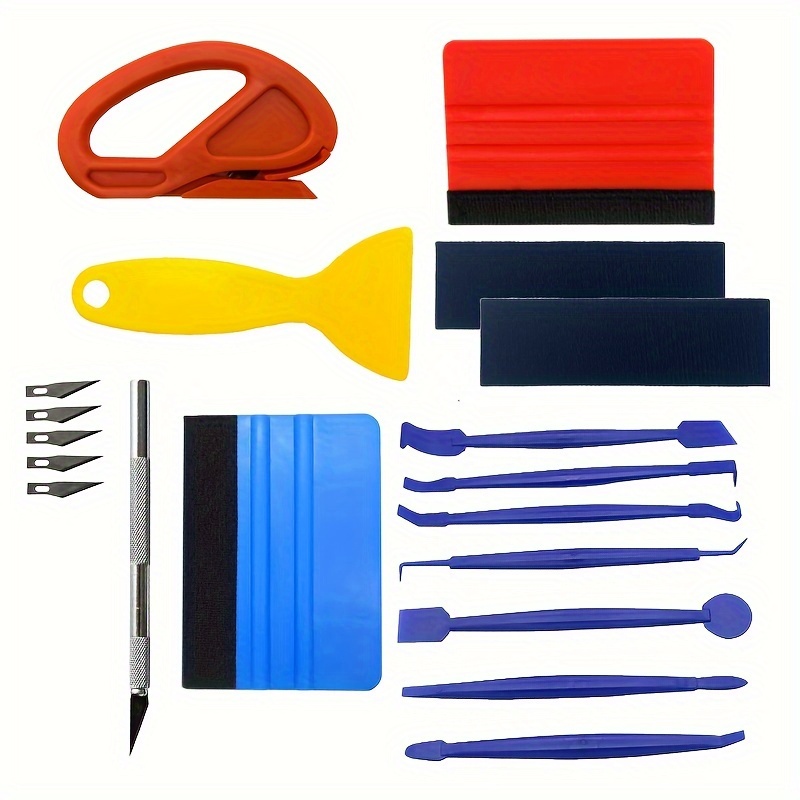 

19pcs Car Wrapping , Film Tinting , Car , Trimming Squeegee, Squeegee, Accessories, Non-electric,