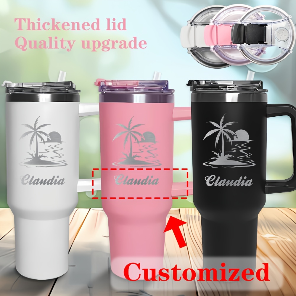 

1pc Customizable Personalized Cup And , 304 Steel, Customizable , In , , And , 40oz For Women's And ,