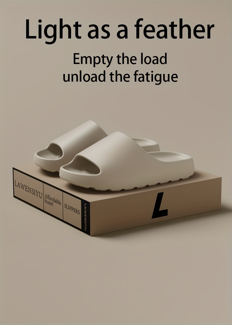 Women'S EVA Coconut Slides - Soft 3.5cm/1.37in Thick Sole, Lightweight & Breathable Summer Slippers with Non-Slip Grip, White Casual Beach Shoes for Indoor/Outdoor Use, Indoor Slippers | Minimalist Slippers | Easyclean Material, Slippers for Indoor Use