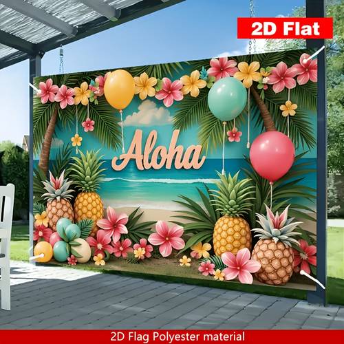 2d flat 2d flat banner 1pc summer banner 150cm 100cm 59in 39 4in material summer party background decoration flag and background suitable for multifunctional decoration of outdoor celebration activities