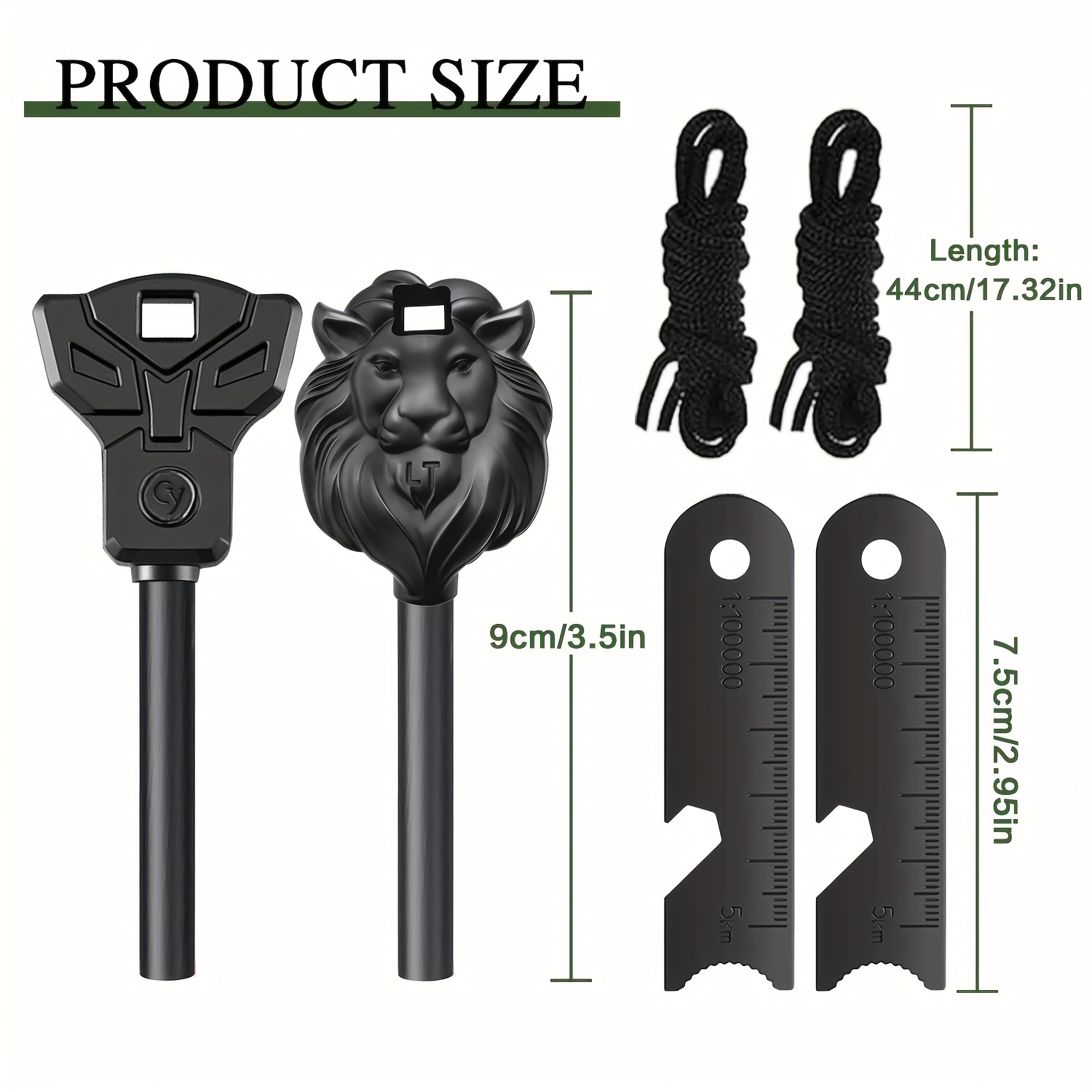 2pcs Outdoor Multi-Fire Starter for Emergency Kits
