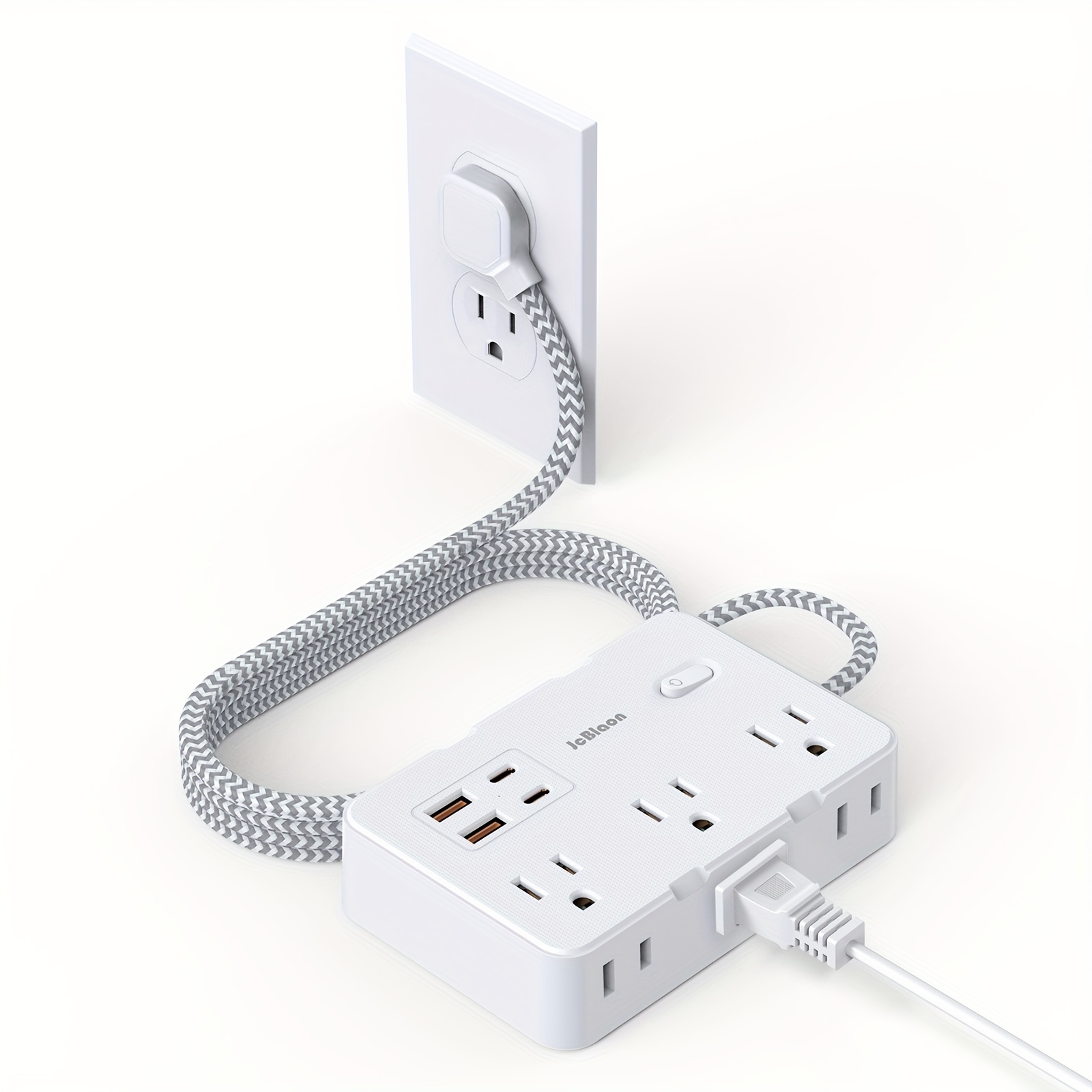 

5 Ft , 6 Outlets 4 Usb (2 Usb C), , For Dorm