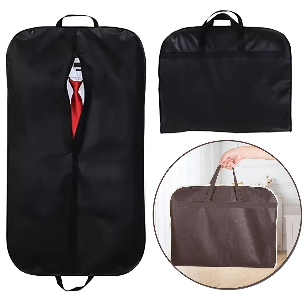 

Non-woven Fabric Suit Dust Cover, Foldable Garment Dress Protector, Moisture-proof Suit Bag For Home, Coat Cover Case - Wall Hanging Bedroom Organizer