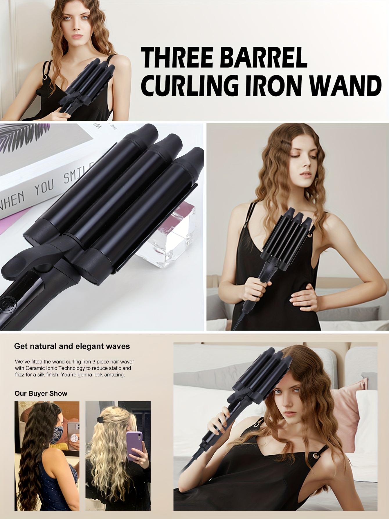 Plancha Ondas Al Agua Con Flequillo Plancha Ondas Rizador Y