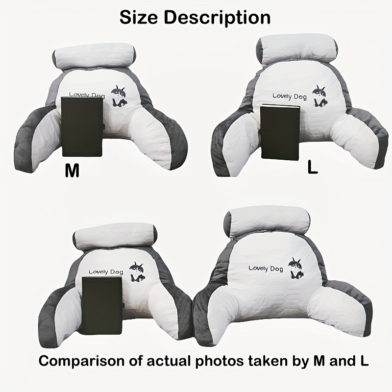 latex lumbar support pillow large backrest reading pillow office bedside sofa cushion bed backrest pillow for reading and phone use removable and washable soft cover pillow   in 6 colors Product details 1
