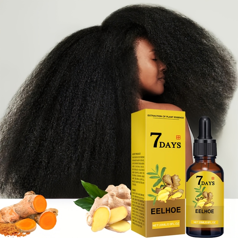 TEMU Ginger Hair Oil, Ginger Nourishing Scalp Massage, Hair Serum, Biotin Hair Serum, Make Thin Thicker, 7 Day Ginger Hair Serum For All Hair Types