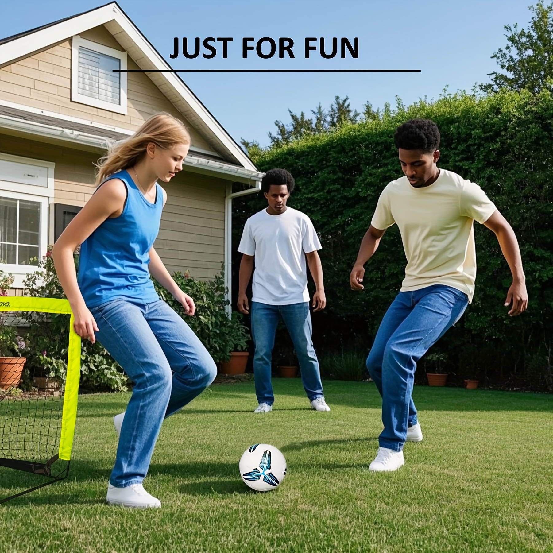 VavaCava 2 Packs 4' X 3' Size Portable Soccer Goals For Backyard, Indoor And Outdoor Soccer Net, 2 Nets, 2 Soccer Balls, 1 Pump, 1 Carrying Bag, 450D Oxford Fabric, Pop Up Design, Easy To Take Away. Backyard Fun, Best Gift For Your Family And Friends