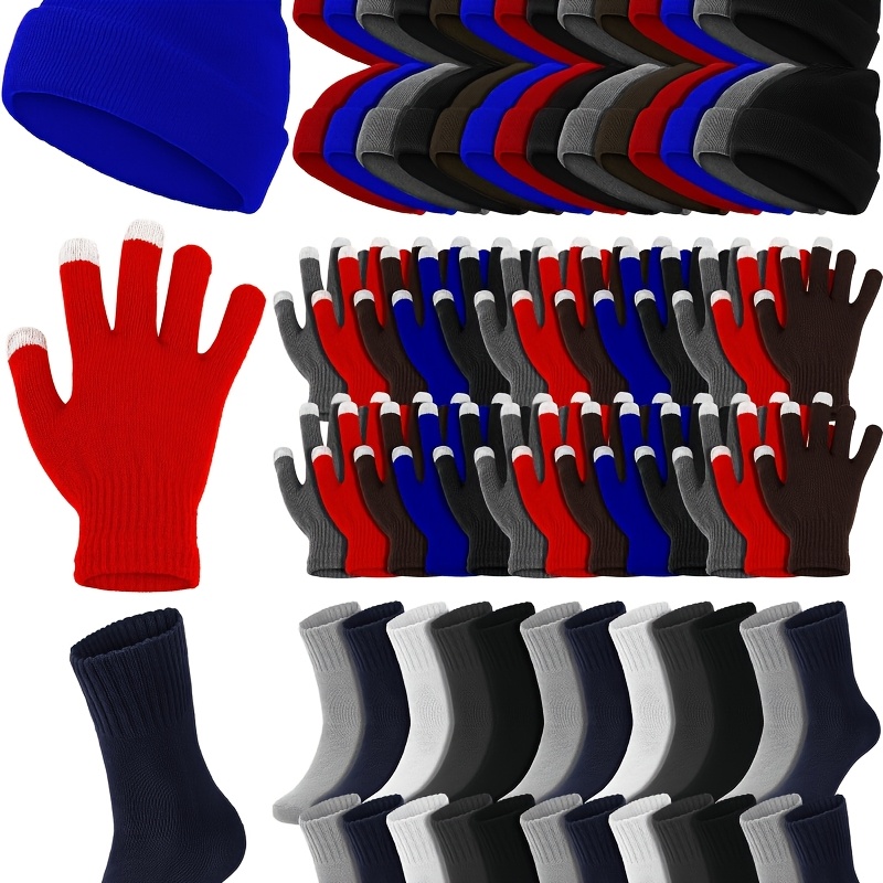 

Outus 150pcs Set - & , Touchscreen Gloves, And Bundle For Men - For Homeless Donations And