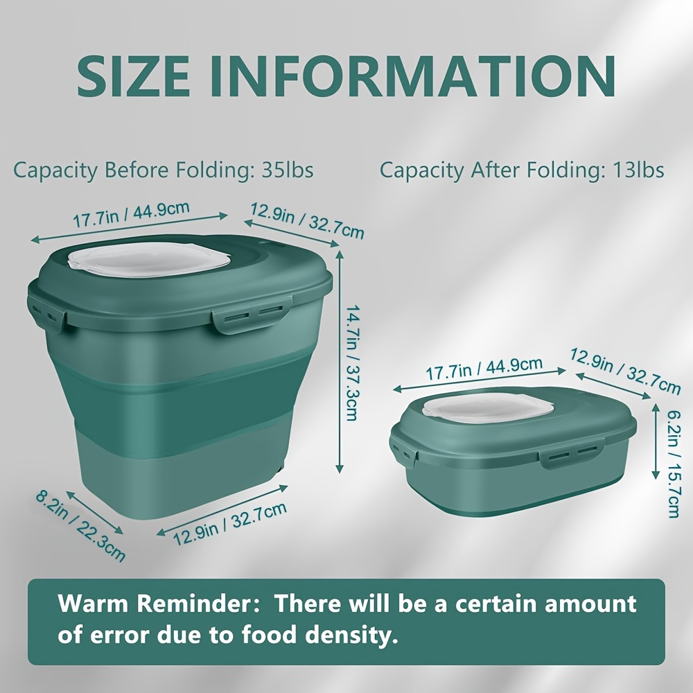 Cubo Almacenamiento Plegable Comida Perro Tapa Hermética - Temu Mexico