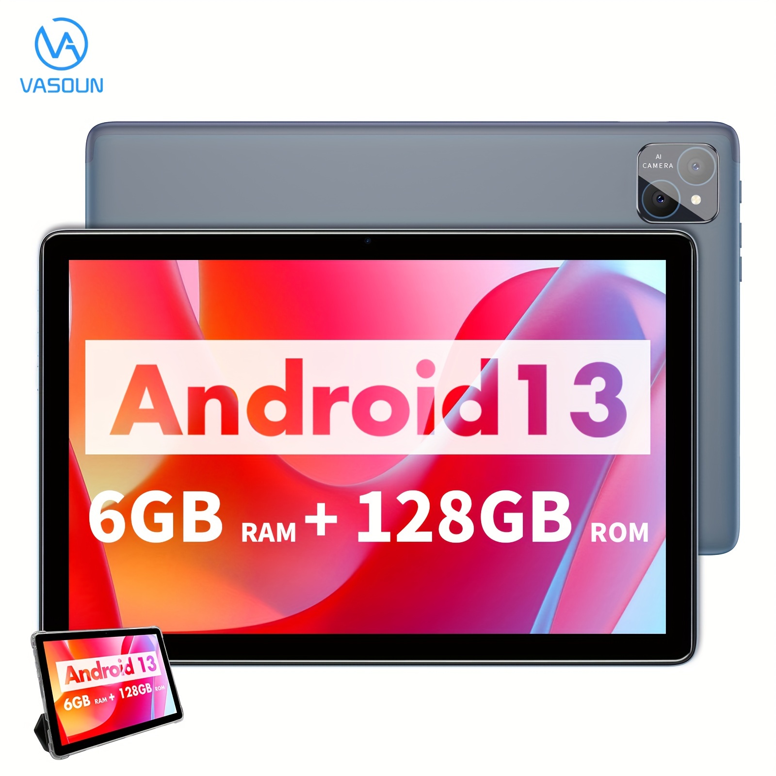 tablet pc vasoun android 13 case 12gb (6gb+6gbexpansion)ram