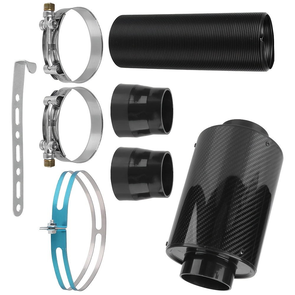 TEMU Universal Induction Pipe Hose Kit Intake Air Filter, Universal Car 3