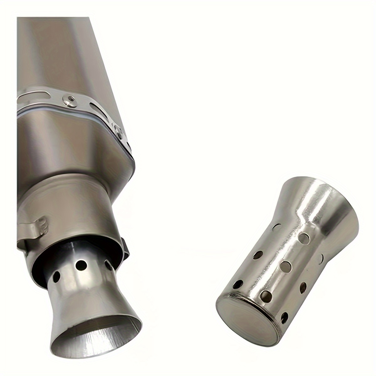 1pc stainless steel motorcycle db killer exhaust pipe   adjustable removable reduces deep notes for a more pleasant sound fits kawasaki for suzuki for honda yamaha for   details 2