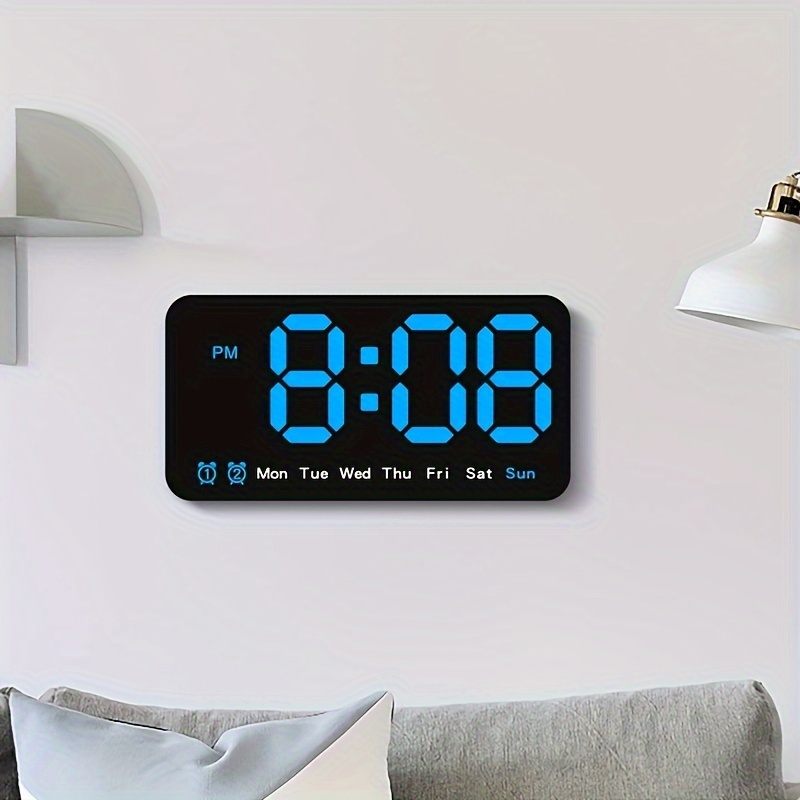 1pc Wall Clock Simple Large Screen Hanging Dual Purpose Clock Living ...