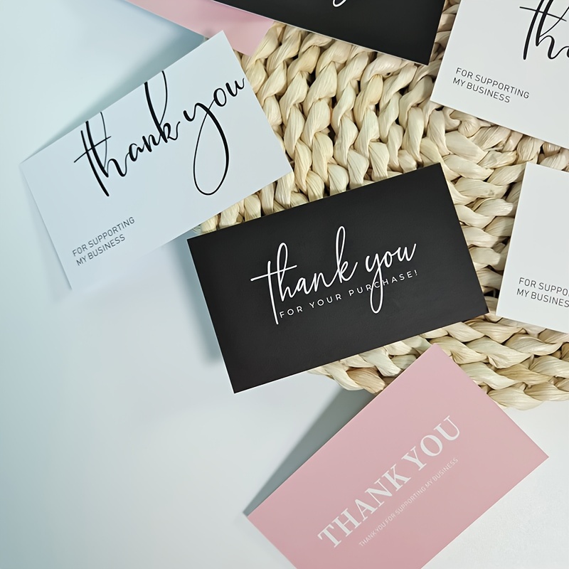 TEMU 30 Thank You Cards, Small Business Thank You Cards For Of Order Shopping, Greeting Gifts For Retail Stores, Showers, Weddings, Graduations, Bulk