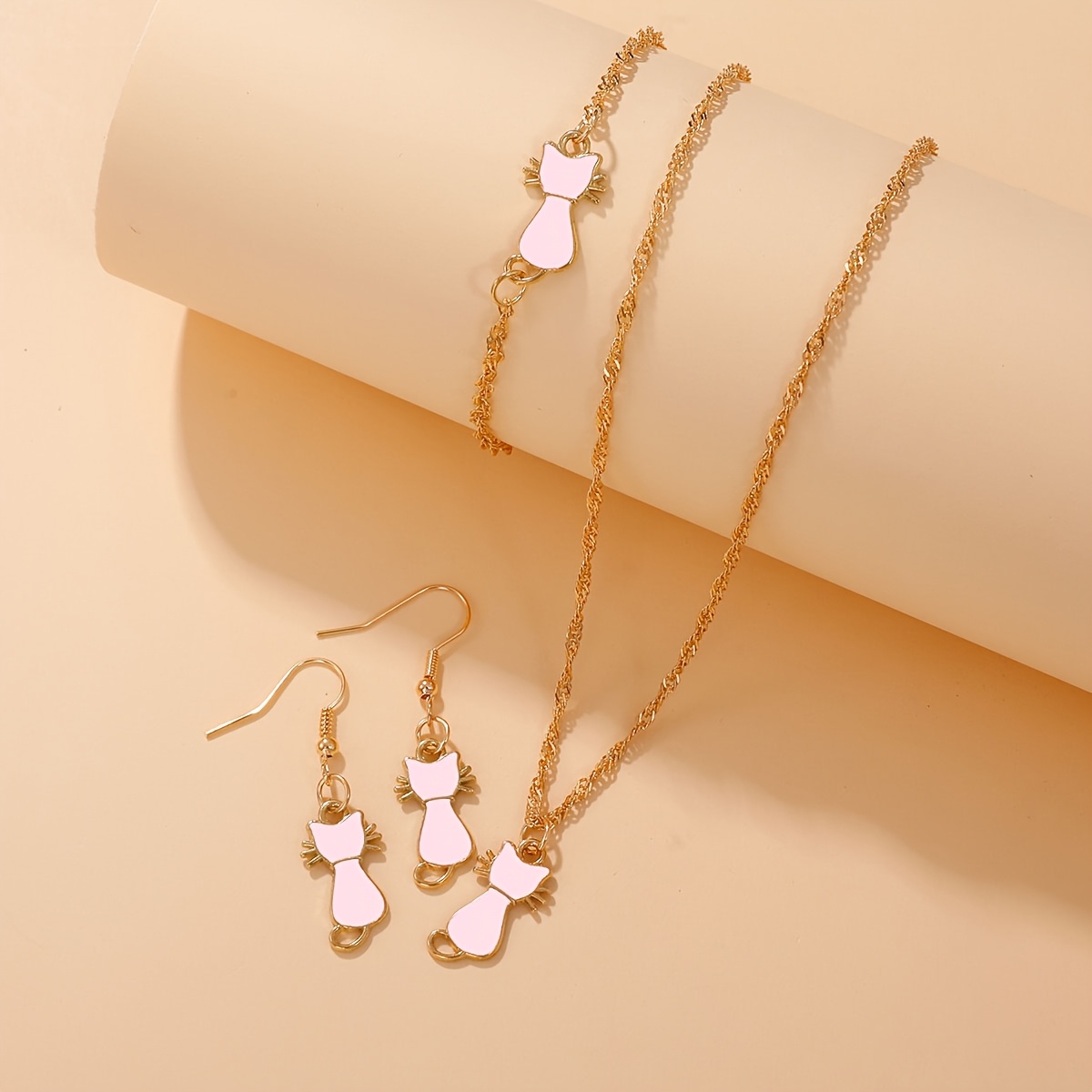 KONFEN Set di Gioielli da Donna, Gioielli Scintillanti con Ramo Catena Regolabile Collana Orecchini a Foglia Set di Gioielli, Regali di Matrimonio Accessori per Costumi 2 Pezzi, Bianco