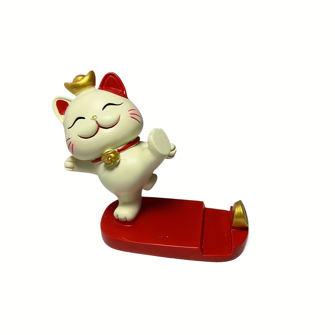 Image of 1pc Cat Leg-kicking Phone Stand, Cute Cartoon Desktop Holder, Serves As A Tablet Stand, Decorative Piece For Office Desks, Adorable Home Office Desktop Accessory