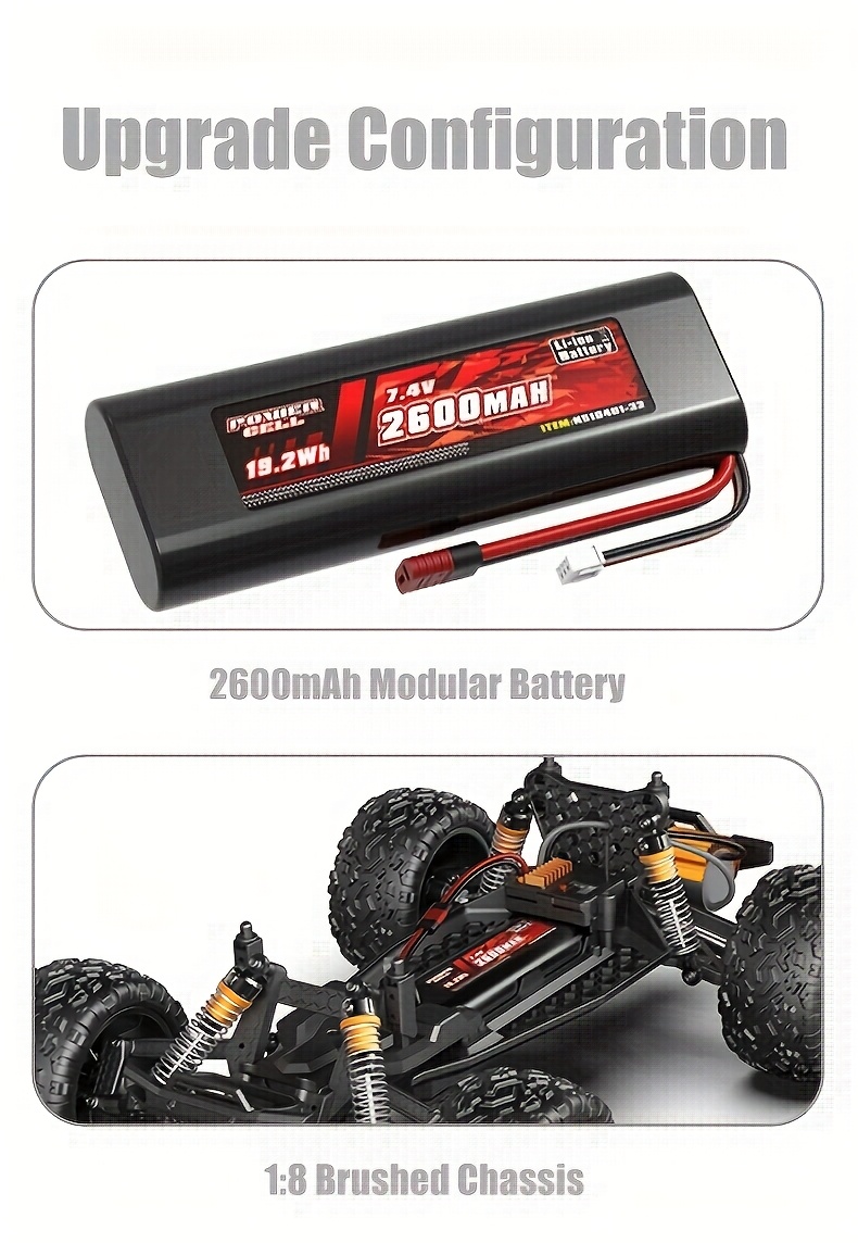 45KM/H High Speed Remote Control Vehicle, 1/8 Large RC Car, Off-road RC Car Sport Utility Vehicle, Independent Shock Absorption, Fall And Crash Resistance, Vehicle Toys Gift for Beginners