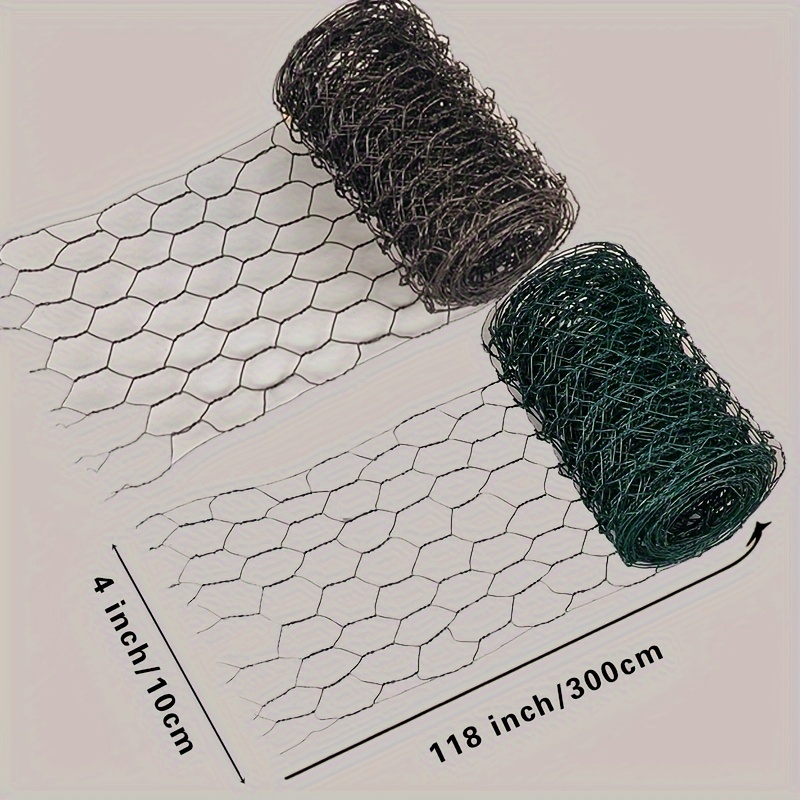 1 rotolo di rete metallica a  ,  /verde, 4 pollici x 118 pollici, rete esagonale per composizioni  , artigianato, decorazioni per matrimoni, ecc.