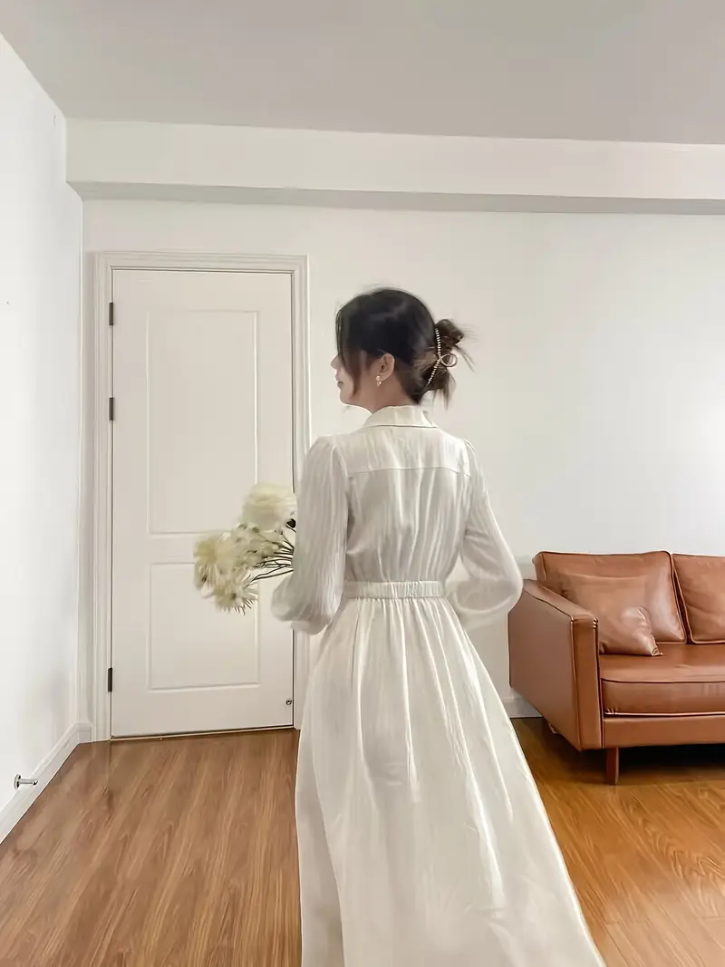 women elegant v neck white maxi dress waist cinching long - Temu Oman women elegant v neck white maxi dress waist cinching long - Temu Oman