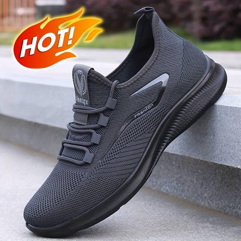 item picture mens breathable casual shoes lightweight athletic sneakers mens fashion solid knit running shoes     and sports enthusiasts