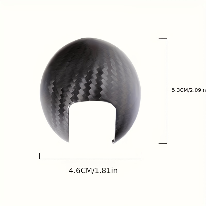 TEMU Carbon Fiber Pattern Gear Shift Knob Cover For A3 S3 2013-2020, Abs Durable Shifter Trim, Interior Upgrade Accessories