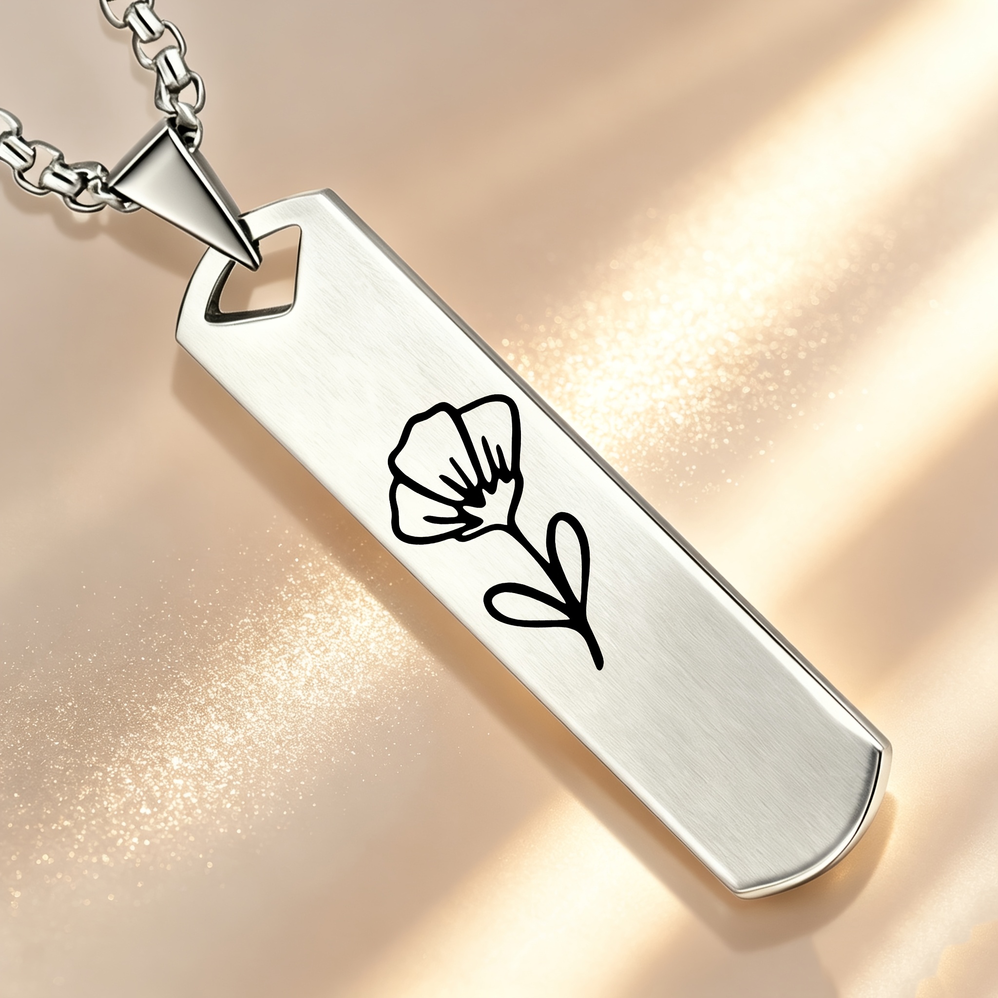 Hobby Floral Pattern Pendant Necklace, Nature's Spirit