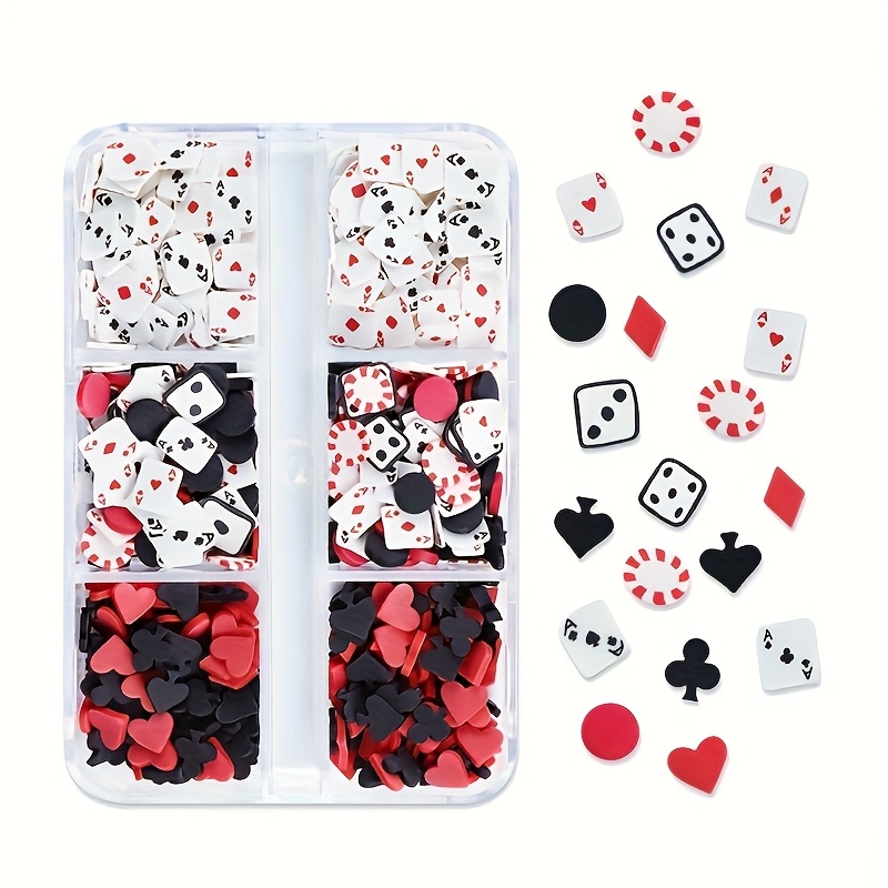 Image of Resin Poker Charms Epoxy Resin Filling Material Playing Card Polymer Clay Flakes Resin Filler For Mold Diy Pendant Jewelry Making Parts And Accessories