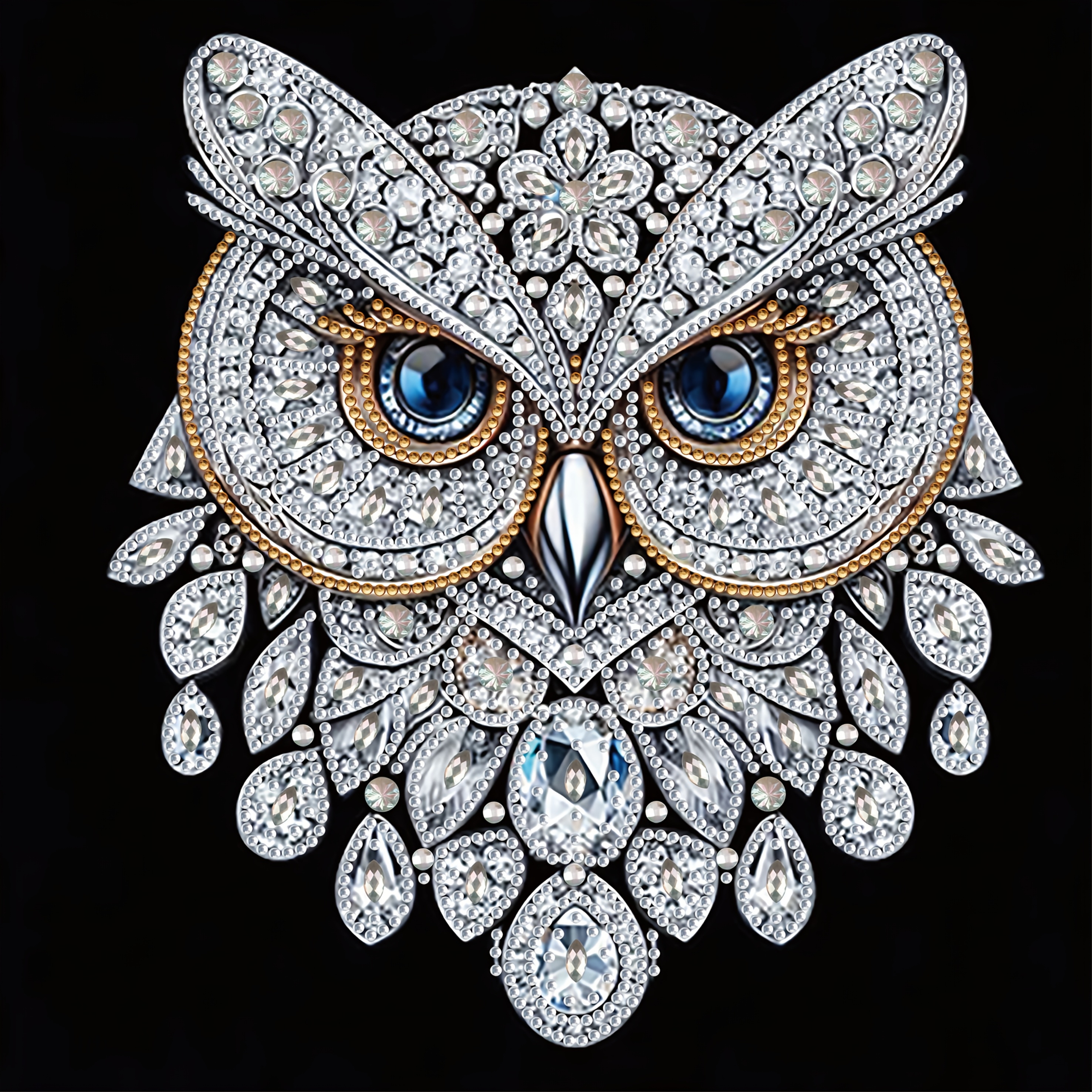 Image of " Black And " Diamond Painting Kit |, Partially Inlaid With Irregular Diamonds, Acrylic, 30 Cm X 30 Cm, Suitable For Home Decor In Living Rooms, Bedrooms, Study Rooms, Ideal For Gifting Or Personal