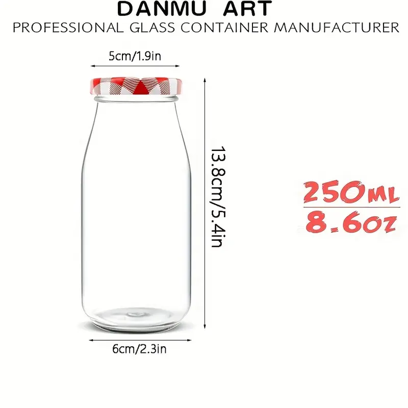 6/8/12 stk. milchflasche deckel rot blau kariertes