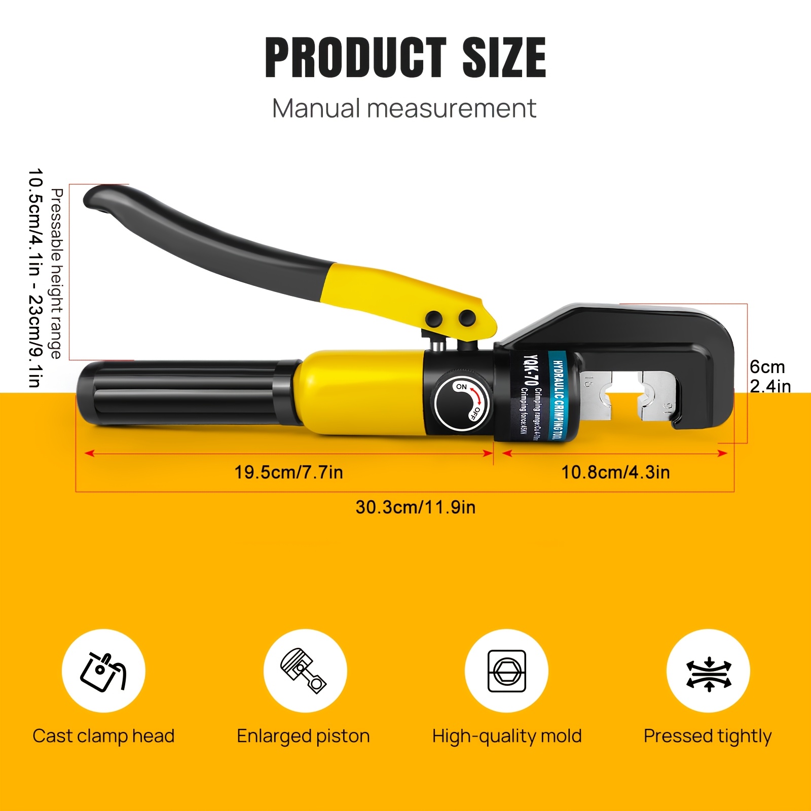 Hydraulic Crimping Tool with 9 Pairs of Dies