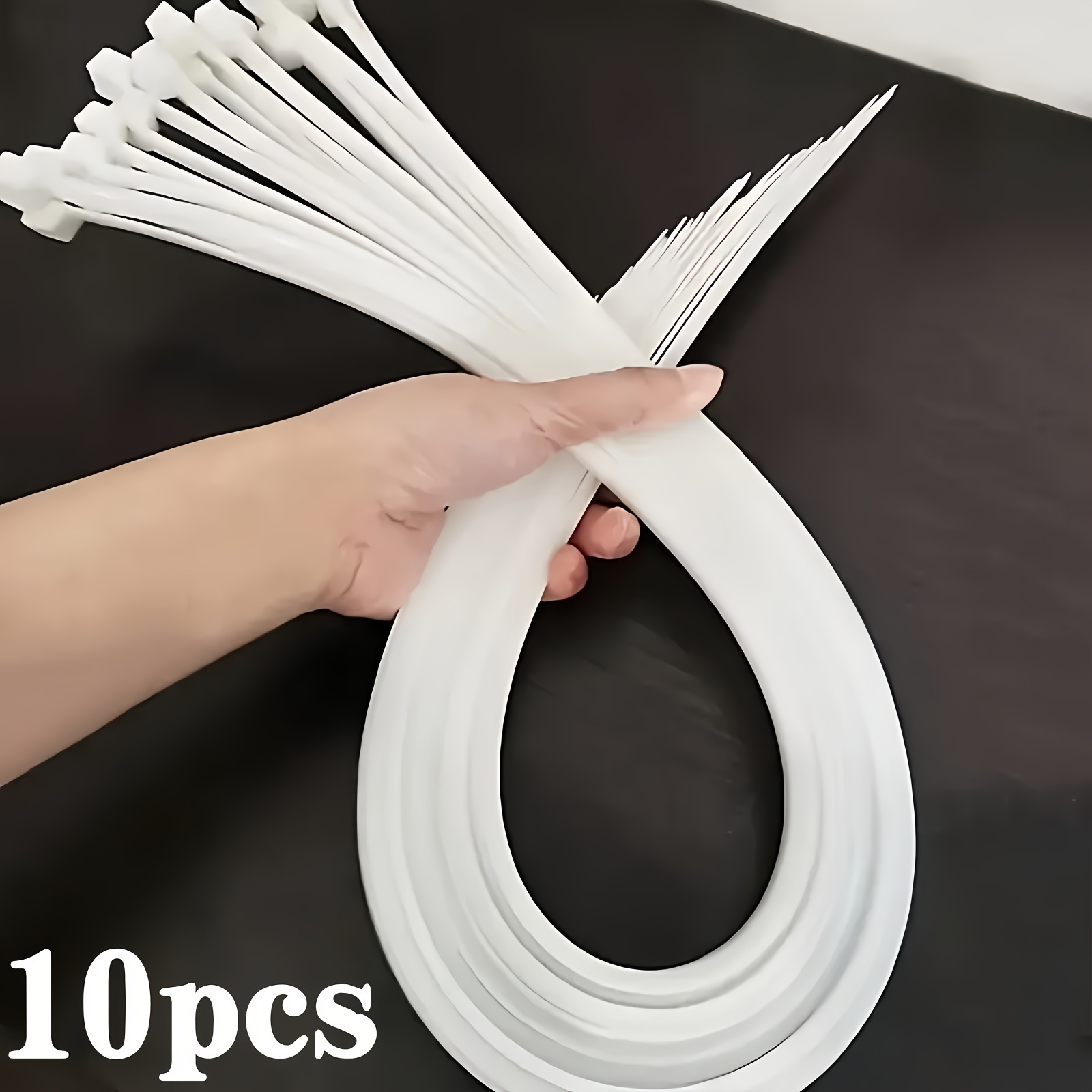 10-pack Heavy-duty Nylon Zip Ties - 26 Inch, Scratch & Abrasion Resistant, Temperature Proof With 200 Lb Tensile Strength For And Industrial Use