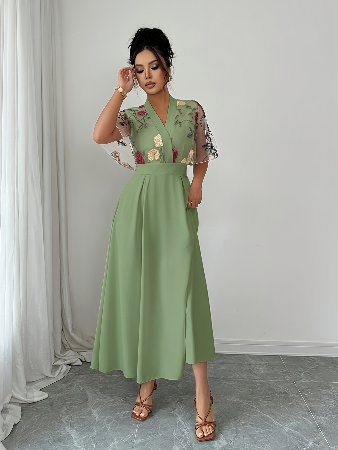 pea green dress The Arden Maxi Dress in Sweet Pea Green  Solace London