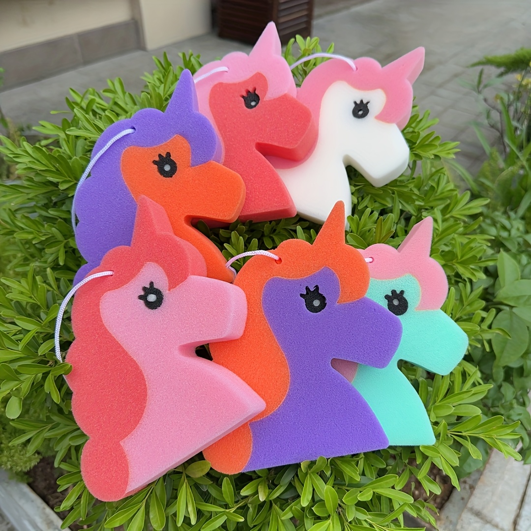 2-Pack Unicorn Themed Bath Sponge, Multi-Color Options
